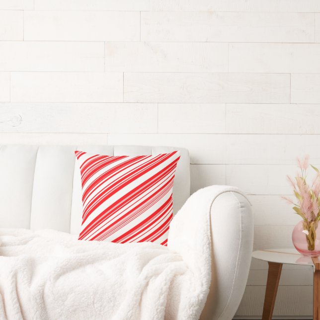 Coussin Sucres de canne Noël Rouge Vert réversible 4Ann (Canapé)