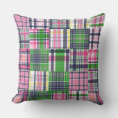 Coussin Summer Madras Plaid Preppy Patchwork (Recto)