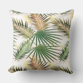 Coussin Summer Palm Feuille Green Tropical Jungle Motif (Recto)