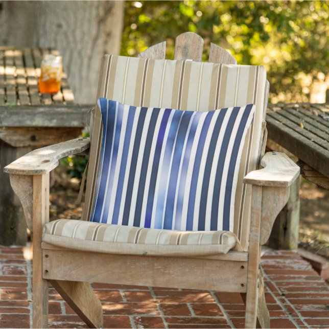 Coussin Summer Popular Navy Blue Boat Stripes Collection (Chaise)