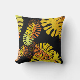 Coussin Summer Tropical Feuille Design Vintage