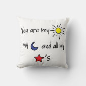 Coussin Sun Moon et Stars (Recto)