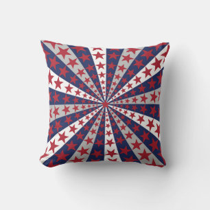 Coussin Sunburst patriotique : Drapeau américain