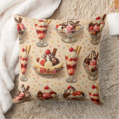 Coussin Sundae de glace d'indulgence et banana split (Couverture)