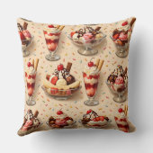 Coussin Sundae de glace d'indulgence et banana split (Verso)