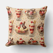 Coussin Sundae de glace d'indulgence et banana split (Recto)