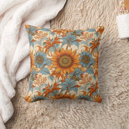 Coussin Sunflower Throw Pillow (Couverture)