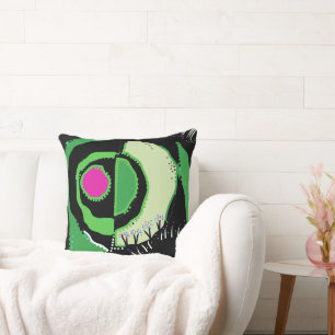 Coussin Sunrise Ethnic Circle - Vert Rose Noir