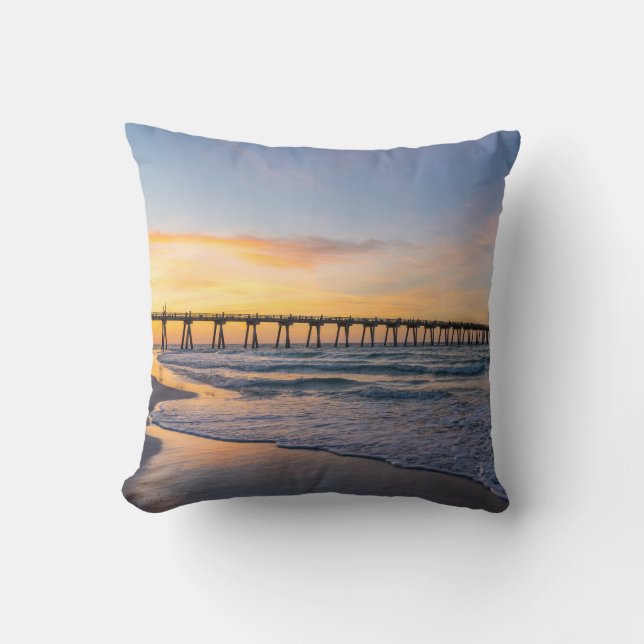 Coussin Sunrise Pensacola Pier (Recto)