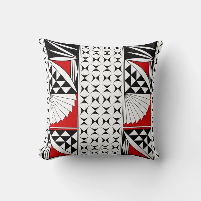 Coussin Sunrise sud-ouest en rouge (Recto)