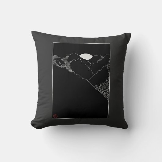 Coussin Sunset in Black (Recto)