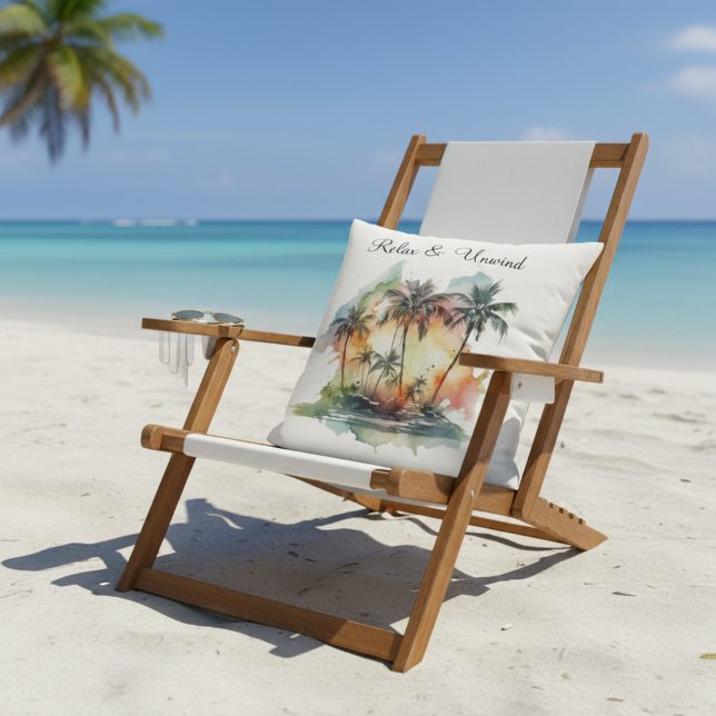 Coussin Sunset Oasis, custom (Créateur téléchargé)