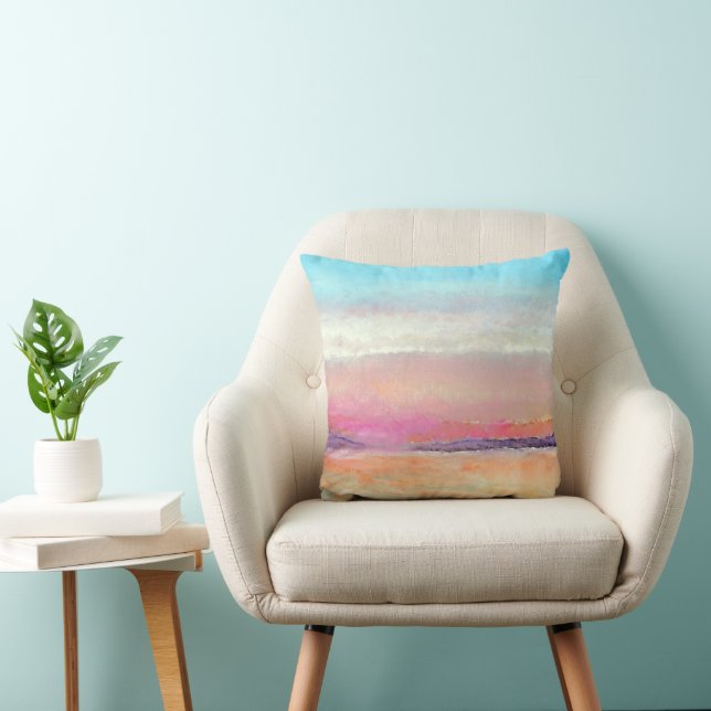 Coussin Sunset Pastel Beach Art (Chaise)