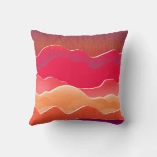Coussin Sunset Peaks Livre moderne Collage Art