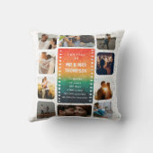 Coussin Sunset Photo Collage Mr and Mrs 1st Anniversary (Verso)