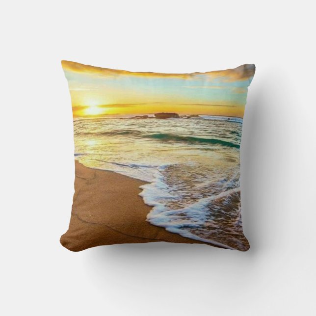 Coussin Sunset plage (Recto)