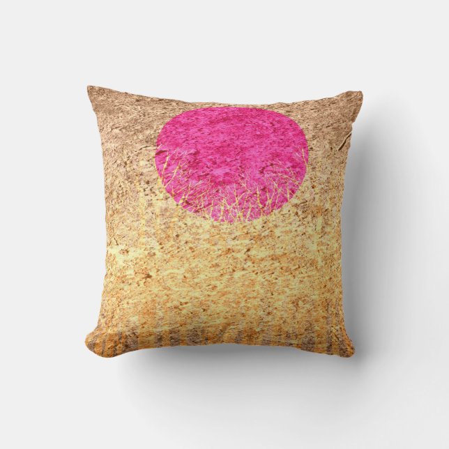 Coussin Sunset Vintage | Peinture Abstraite 3 (Recto)