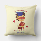 Coussin Super Boy Congrats 5e année (Recto)