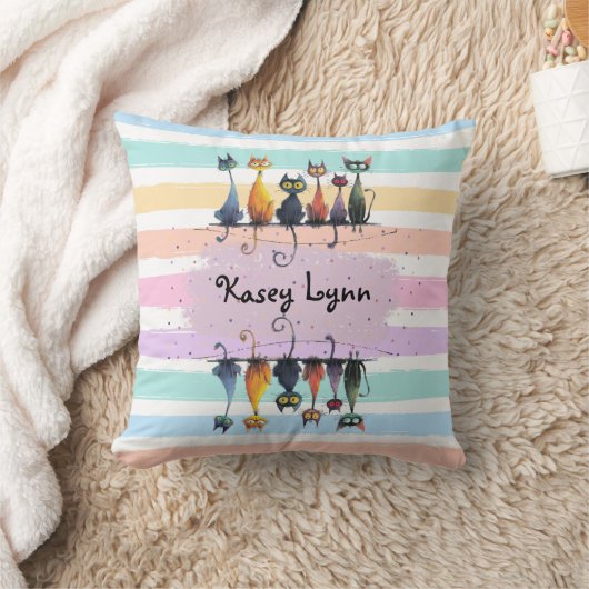 Coussin Super Cute Crazy Nom du chat Cadre Design sur ce (Couverture)