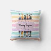 Coussin Super Cute Crazy Nom du chat Cadre Design sur ce (Recto)