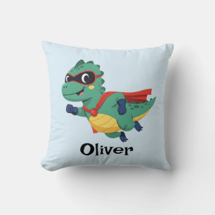 Coussin Super Dino Héros – T-Rex volant mignon avec cape