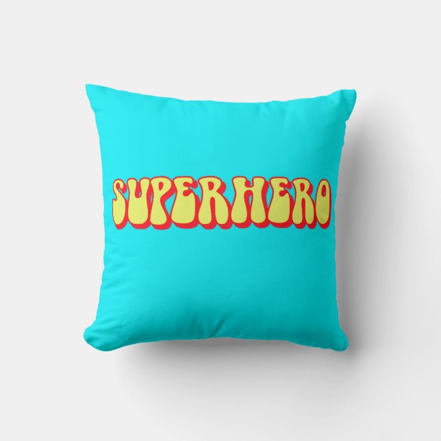 Coussin Super-héros Rétro (Recto)