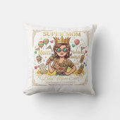 Coussin Super mom sticker (Recto)