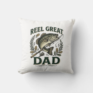 Coussin Super Papa Pêche Vintage Fête des Pères