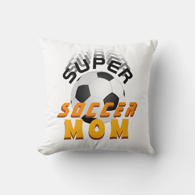 Coussin Super Soccer Maman Sport Fête des Mères (Recto)
