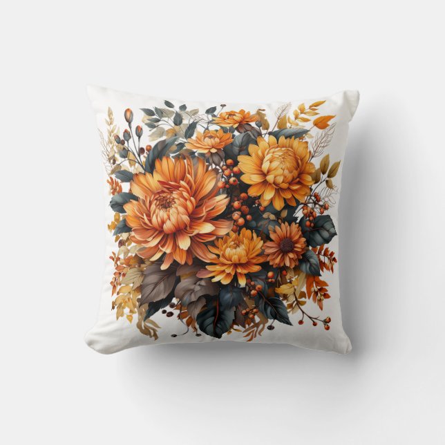 Coussin Superbe automne floral (Recto)