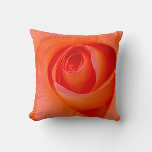 Coussin Superbe bourgeon de rose orange (Recto)
