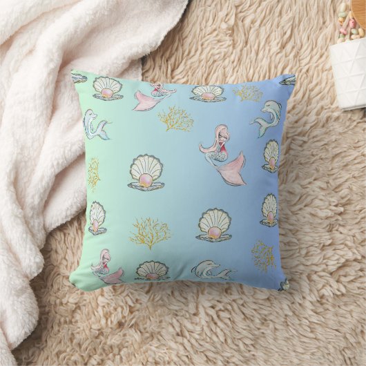 Coussin superbe design d'océan à deux tons (Couverture)