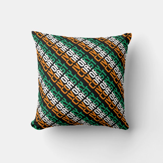 Coussin Superbe drapeau national de la Côte d'Ivoire (Recto)
