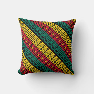 Coussin Superbe drapeau national du Cameroun