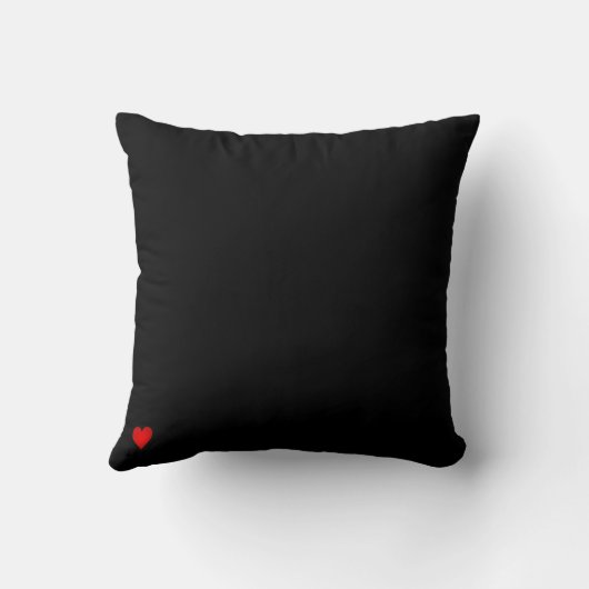Coussin Superbe rose rouge pêche sur fond noir (Verso)