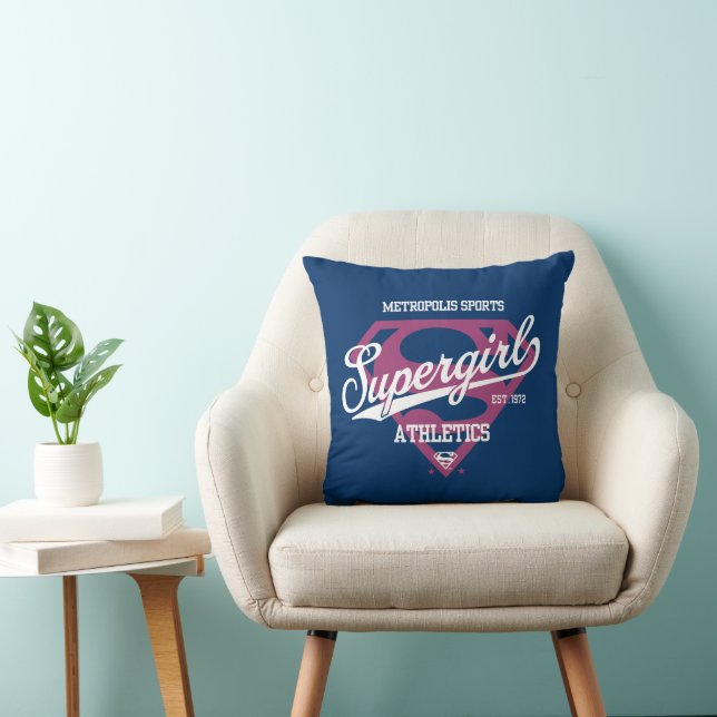 Coussin Supergirl Metropolis Sports Athlétisme Graphique (Chaise)