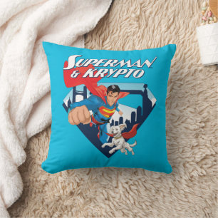 Coussin Superman & Krypto Soar