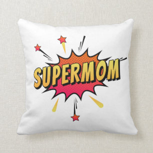 Coussin Supermom Retro Comic Pop Art  Lancer l'oreiller