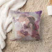 Coussin Superposition de photo de jardin violet vibrant (Couverture)
