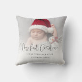 Coussin Superposition photo de Noël pour bébé moderne (Verso)