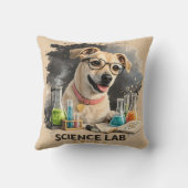 Coussin Superstar du Labo Scientifique Chien Mignon avec d (Verso)