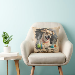 Coussin Superstar du Labo Scientifique Chien Mignon avec d