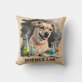 Coussin Superstar du Labo Scientifique Chien Mignon avec d (Recto)