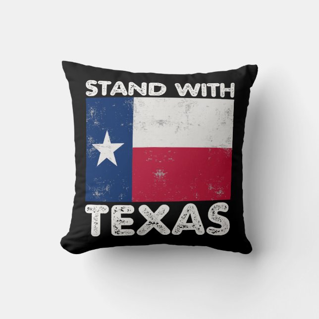 Coussin Support Texas I Stand With Texas Texan Flag (Recto)