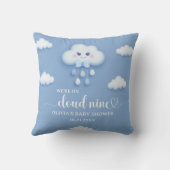 Coussin Sur Cloud 9 mignon Baby shower garçon bleu Jeter o (Verso)