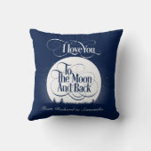 Coussin Sur La Lune Et Le Dos (Personnalisé) (Verso)