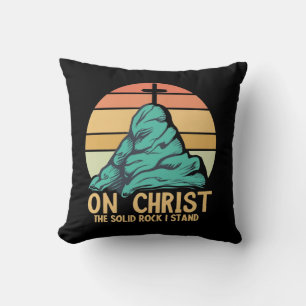 Coussin Sur le Christ le Rocher Solide je se tient