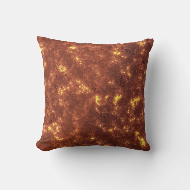 Coussin Surface de la planète volcanique de lave chaude (Recto)