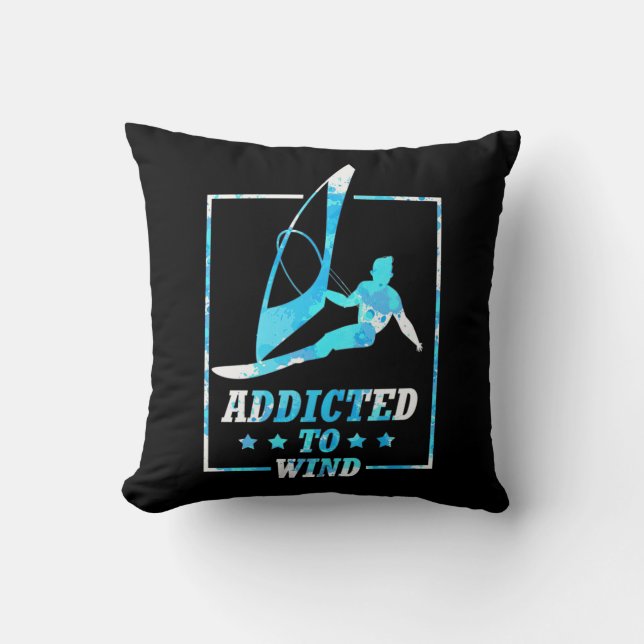 Coussin Surfer Addicité Au Vent (Recto)