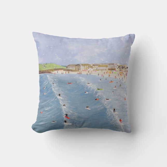 Coussin Surfer chez Porthmeor (Recto)